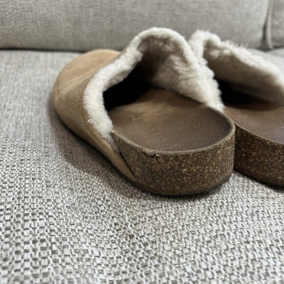 Jenni Kayne Shearling-Lined Moc Clog in Taupe Brown Size 37 - Picture 7 of 10